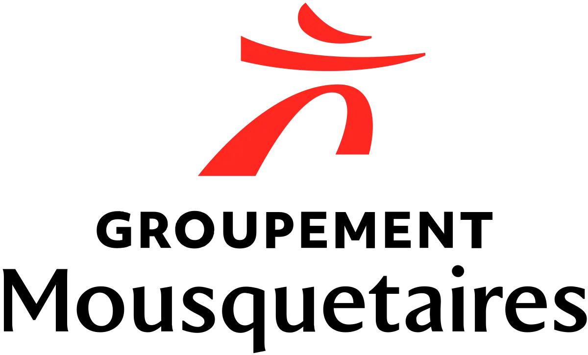 Logo du Groupement Les Mousquetaires, acteur majeur de la grande distribution en France